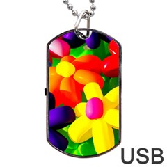 Toy Balloon Flowers Dog Tag Usb Flash (one Side) by FunnyCow