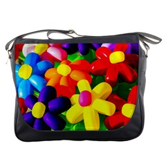 Toy Balloon Flowers Messenger Bags by FunnyCow