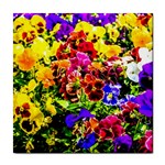 Viola Tricolor Flowers Tile Coasters Front