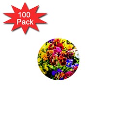 Viola Tricolor Flowers 1  Mini Magnets (100 Pack)  by FunnyCow