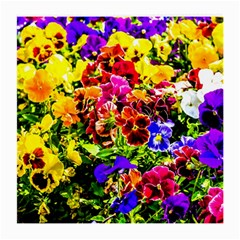 Viola Tricolor Flowers Medium Glasses Cloth (2-side) by FunnyCow