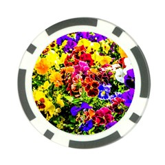 Viola Tricolor Flowers Poker Chip Card Guard by FunnyCow