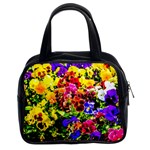 Viola Tricolor Flowers Classic Handbags (2 Sides) Front