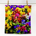 Viola Tricolor Flowers Face Towel Front