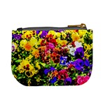 Viola Tricolor Flowers Mini Coin Purses Back