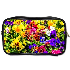 Viola Tricolor Flowers Toiletries Bags by FunnyCow