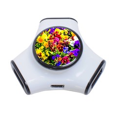 Viola Tricolor Flowers 3-port Usb Hub by FunnyCow