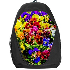 Viola Tricolor Flowers Backpack Bag by FunnyCow