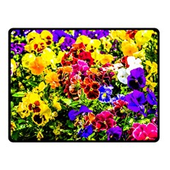 Viola Tricolor Flowers Double Sided Fleece Blanket (small)  by FunnyCow