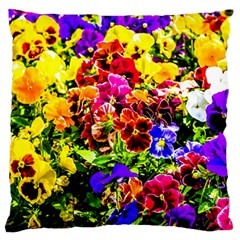 Viola Tricolor Flowers Standard Flano Cushion Case (one Side) by FunnyCow