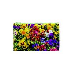 Viola Tricolor Flowers Cosmetic Bag (xs) by FunnyCow