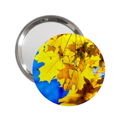 Yellow Maple Leaves 2 25  Handbag Mirrors by FunnyCow