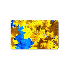 Yellow Maple Leaves Magnet (name Card) by FunnyCow