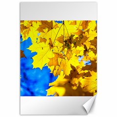 Yellow Maple Leaves Canvas 12  X 18   by FunnyCow