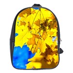 Yellow Maple Leaves School Bag (Large) Front