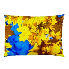 Yellow Maple Leaves Pillow Case (two Sides) by FunnyCow