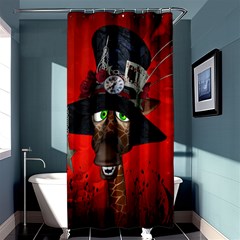 Funny, Cute Giraffe With Cool Hat Shower Curtain 36  X 72  (stall)  by FantasyWorld7