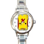 Kawaii cute Tennants Lager Can Round Italian Charm Watch Front