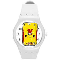 Kawaii Cute Tennants Lager Can Round Plastic Sport Watch (m)