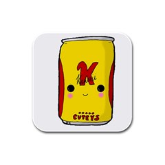 Kawaii Cute Tennants Lager Can Rubber Square Coaster (4 Pack)  by CuteKawaii1982