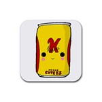 Kawaii cute Tennants Lager Can Rubber Coaster (Square)  Front