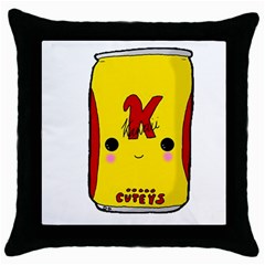 Kawaii Cute Tennants Lager Can Throw Pillow Case (black) by CuteKawaii1982