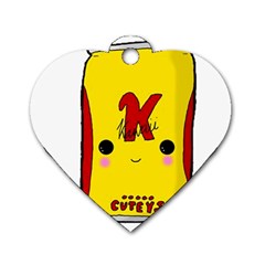 Kawaii Cute Tennants Lager Can Dog Tag Heart (two Sides) by CuteKawaii1982