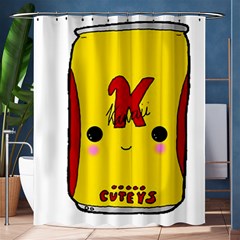 Kawaii Cute Tennants Lager Can Shower Curtain 60  X 72  (medium)  by CuteKawaii1982