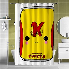 Kawaii Cute Tennants Lager Can Shower Curtain 48  X 72  (small)  by CuteKawaii1982