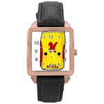 Kawaii cute Tennants Lager Can Rose Gold Leather Watch  Front