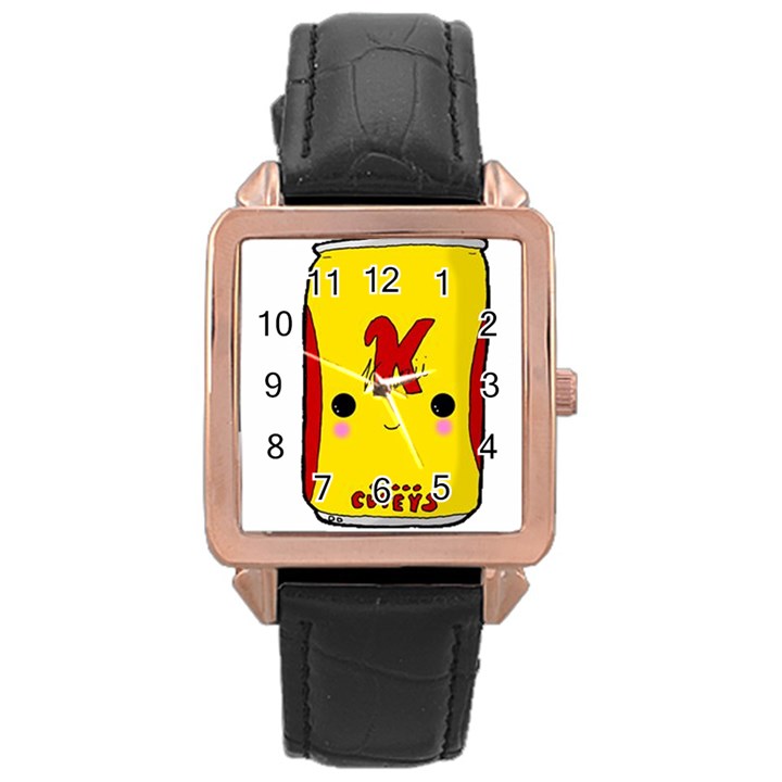 Kawaii cute Tennants Lager Can Rose Gold Leather Watch 