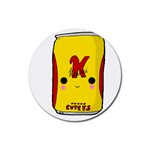 Kawaii cute Tennants Lager Can Rubber Round Coaster (4 pack)  Front