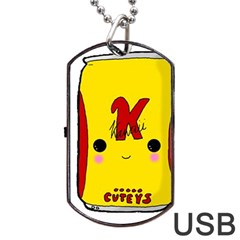 Kawaii Cute Tennants Lager Can Dog Tag Usb Flash (one Side) by CuteKawaii1982