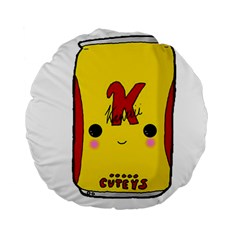 Kawaii Cute Tennants Lager Can Standard 15  Premium Flano Round Cushions by CuteKawaii1982