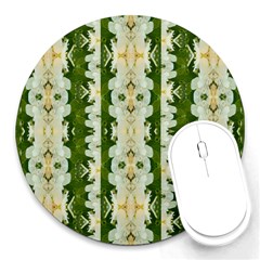 Fantasy Jasmine Paradise Bloom Round Mousepads by pepitasart