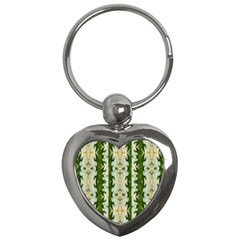 Fantasy Jasmine Paradise Bloom Key Chains (heart)  by pepitasart