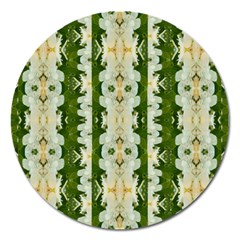 Fantasy Jasmine Paradise Bloom Magnet 5  (round) by pepitasart