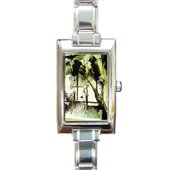 There Is No Promissed Rain 5 Rectangle Italian Charm Watch by bestdesignintheworld