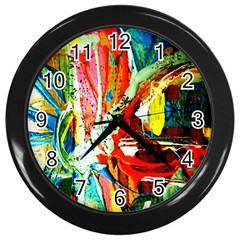 Red Aeroplane 2 Wall Clock (black) by bestdesignintheworld