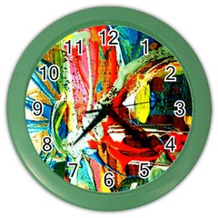 Red Aeroplane 2 Color Wall Clock by bestdesignintheworld