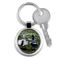 Muscovy Ducks At The Pond Key Chains (round)  by IIPhotographyAndDesigns