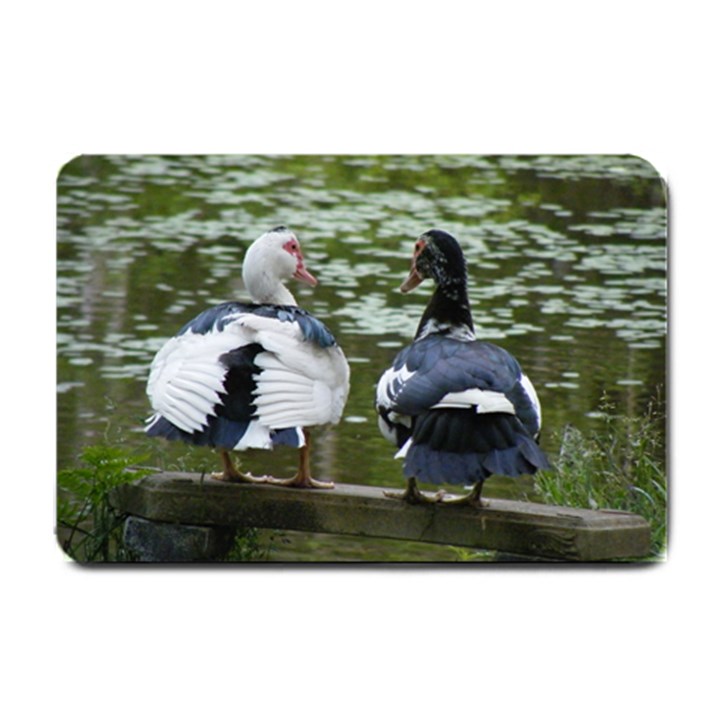 Muscovy Ducks at the Pond Small Doormat 