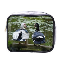 Muscovy Ducks At The Pond Mini Toiletries Bags by IIPhotographyAndDesigns