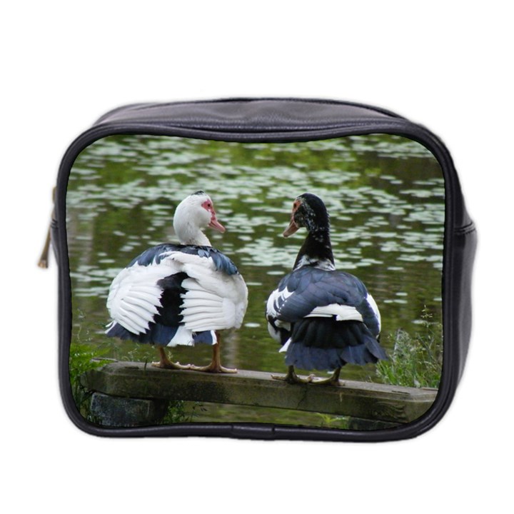 Muscovy Ducks at the Pond Mini Toiletries Bag 2-Side