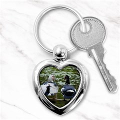 Muscovy Ducks At The Pond Key Chains (heart)  by IIPhotographyAndDesigns