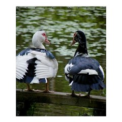 Muscovy Ducks At The Pond Shower Curtain 60  X 72  (medium)  by IIPhotographyAndDesigns