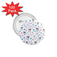 Unicorn, Pegasus And Hearts 1 75  Button (100 Pack)  by IIPhotographyAndDesigns