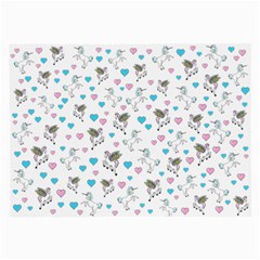 Unicorn, Pegasus And Hearts Large Glasses Cloth (2 Sides) by IIPhotographyAndDesigns