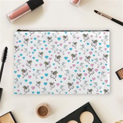 Unicorn, Pegasus And Hearts Cosmetic Bag (large) by IIPhotographyAndDesigns