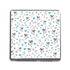 Unicorn, Pegasus And Hearts Memory Card Reader (square 5 Slot) by IIPhotographyAndDesigns